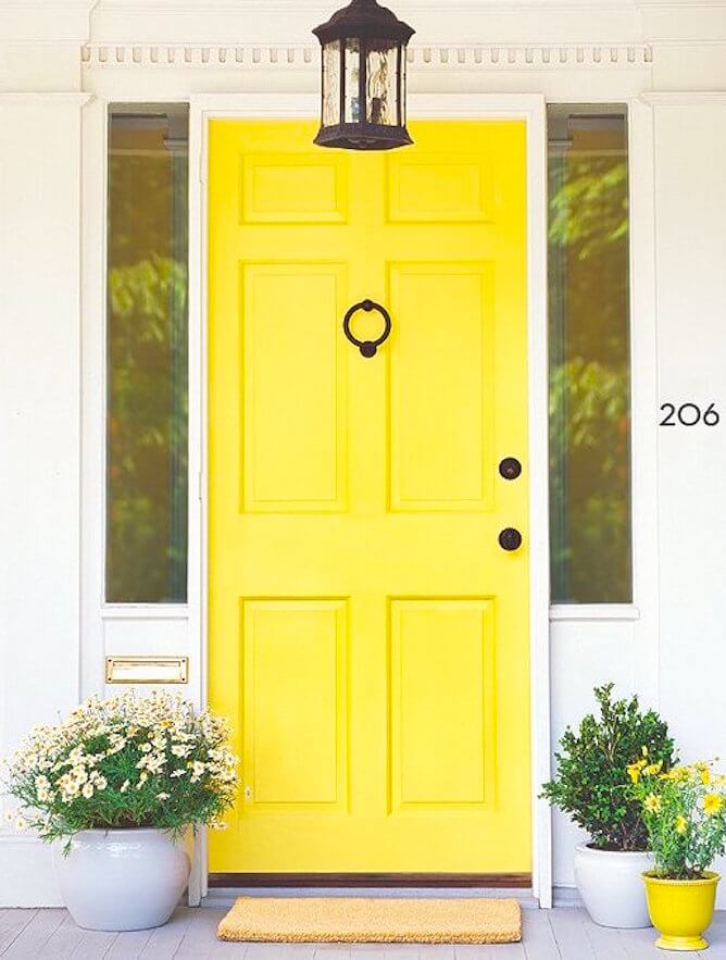 yellow front door