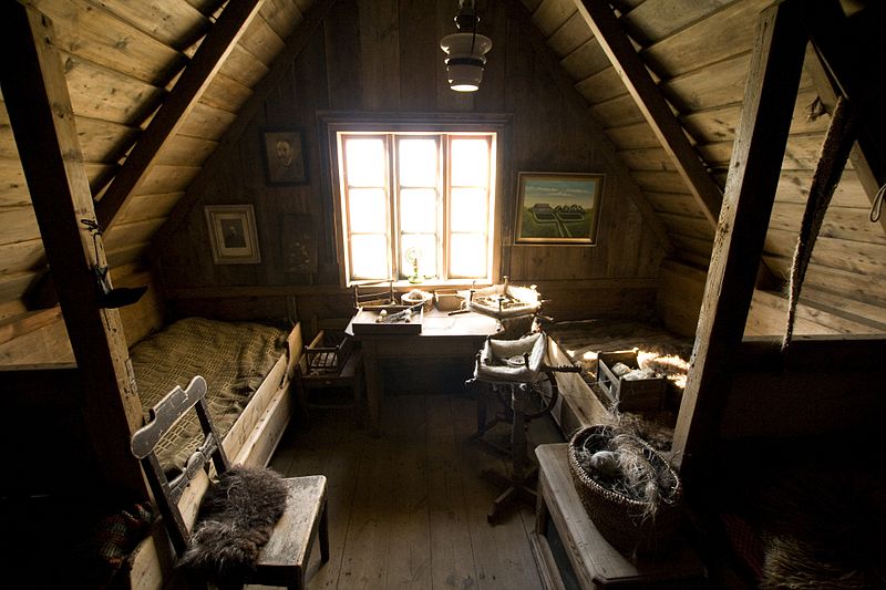 rustic attic bedroom