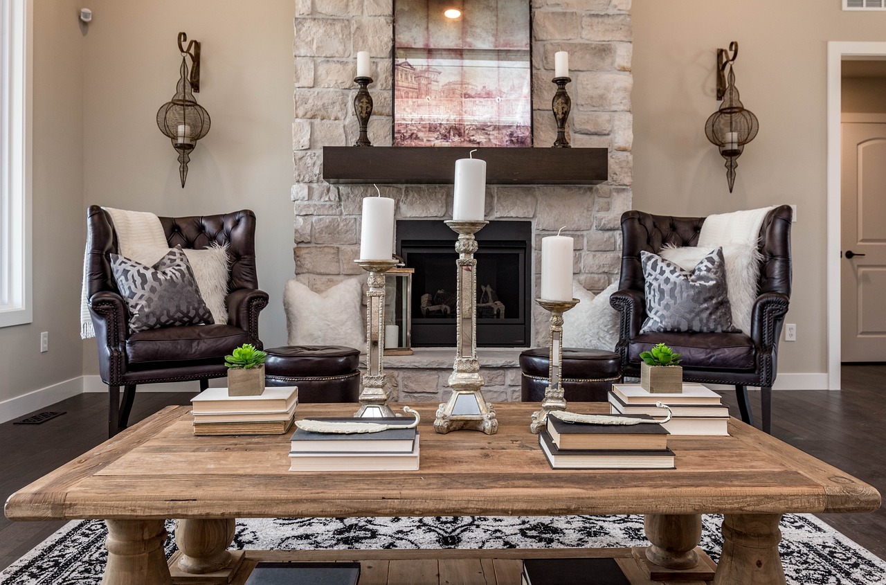 White colors fireplace