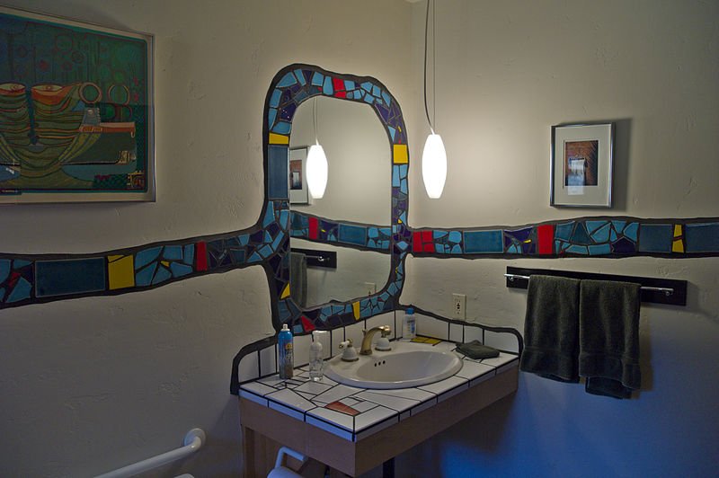 mosaic bathroom mirror