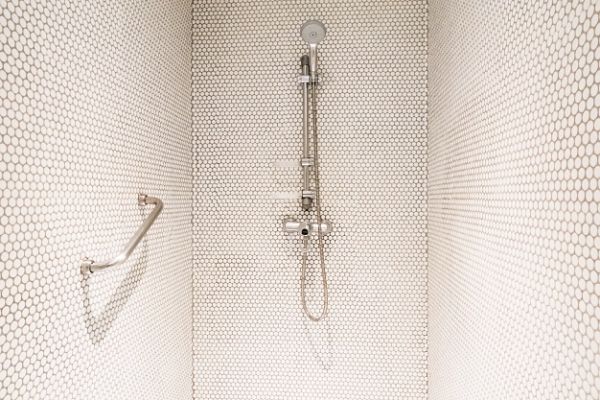 Shower with handle