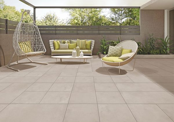 Tiled patio