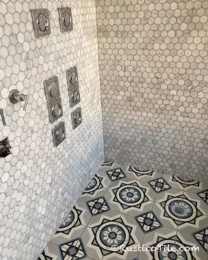 Pattern bathroom tile