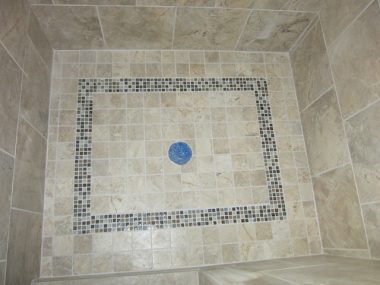 Porcelain shower floor