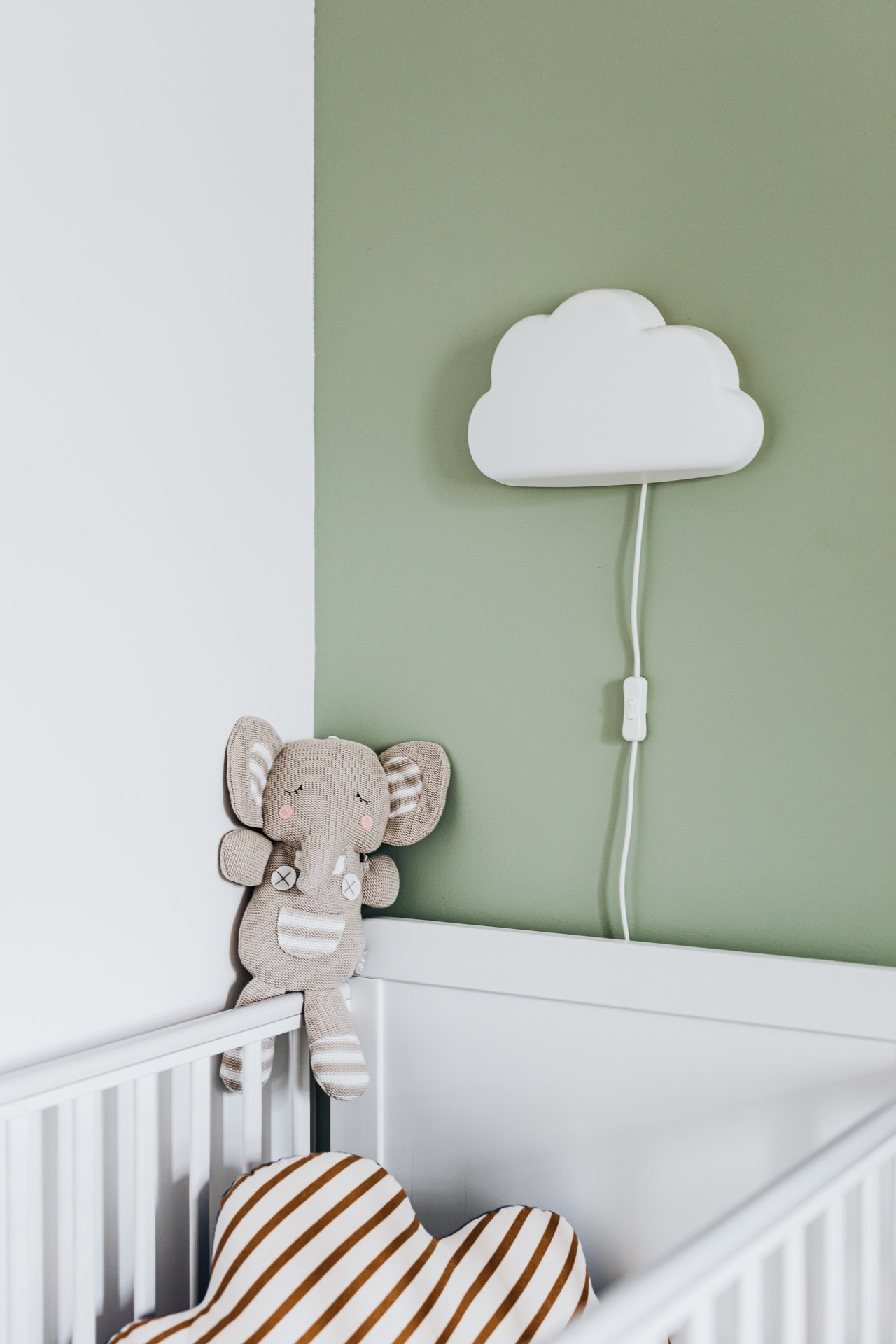 green and gray nursery colors