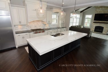 Quartz kitchen countertop
