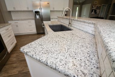 White granite countertop