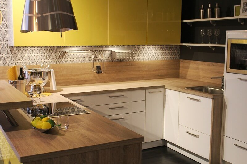 Colorful kitchen cabinets