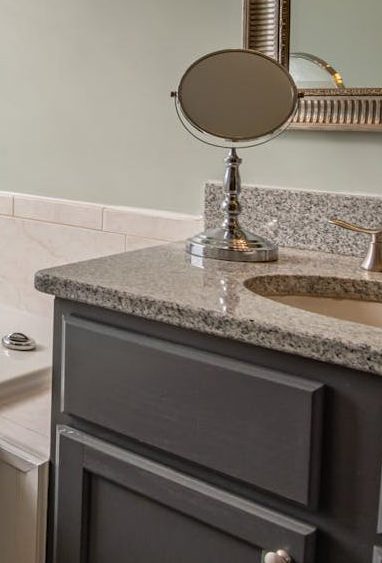 speckled mosaic bathroom sink