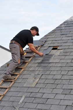 Roof repair work