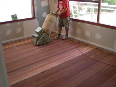polished wood floor