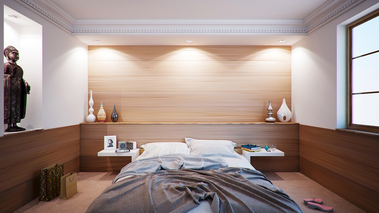 Master bedroom with especial ligthing