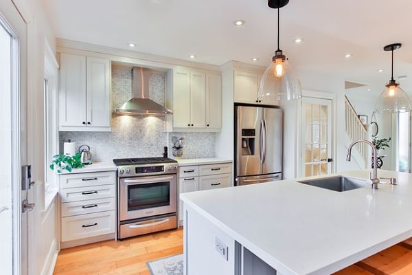 kitchen ceiling light placement