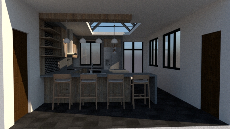 3d layout for kitchen
