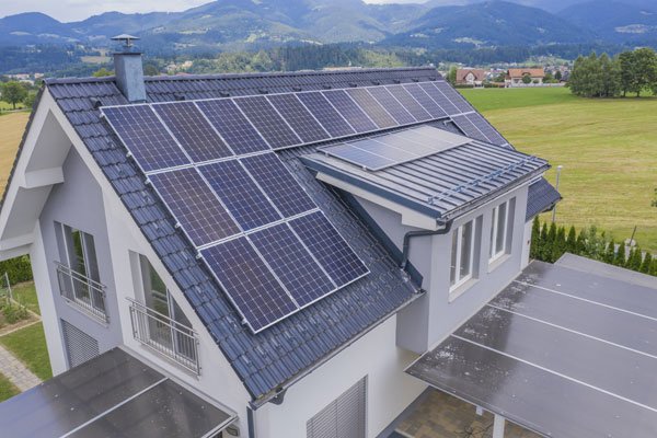solar panel in roof