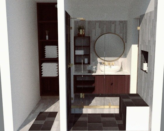 3/4 bathroom render