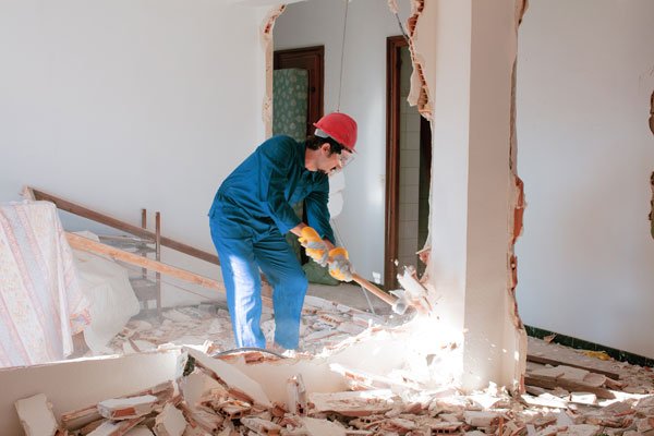 removing door way wall in kitchen