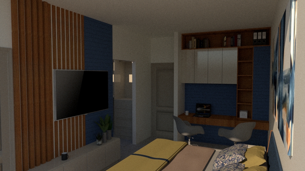 master bedroom with studio