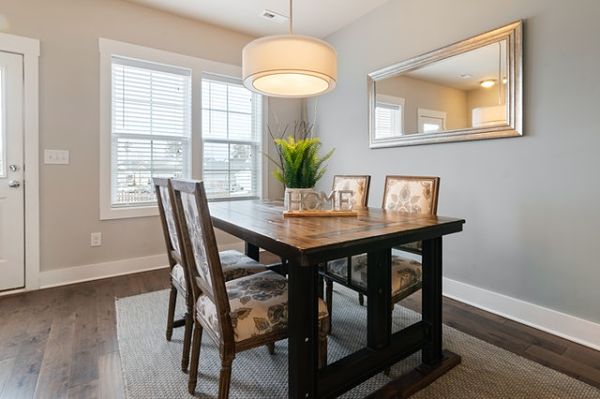 Staging Front Door Opens To Dining Room