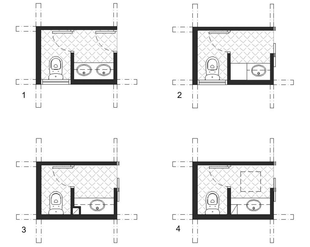 Powder Room Floor Plans By An Expert Architect To Woo You   Half Bathroom Floor Plan With Air Ducts 1022x815 