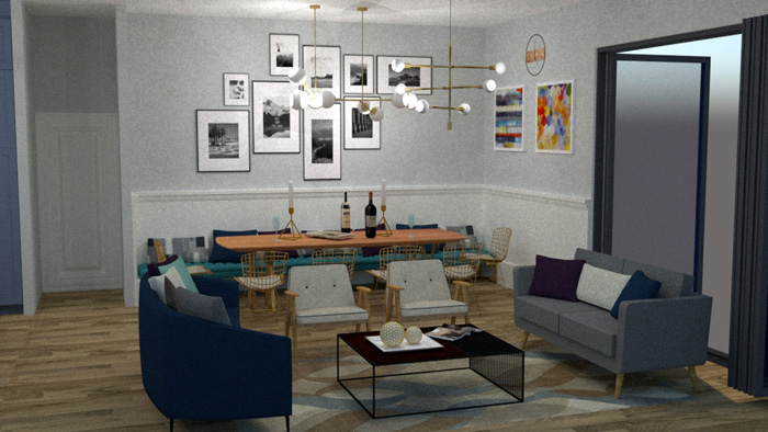 Dining and living design