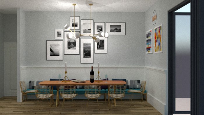 Dining and living design