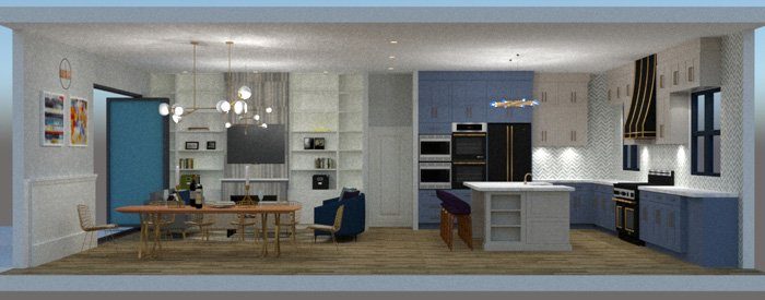 Dining and living design
