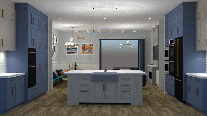Open kitchen layout