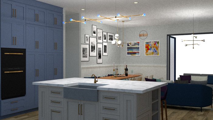 Open kitchen layout