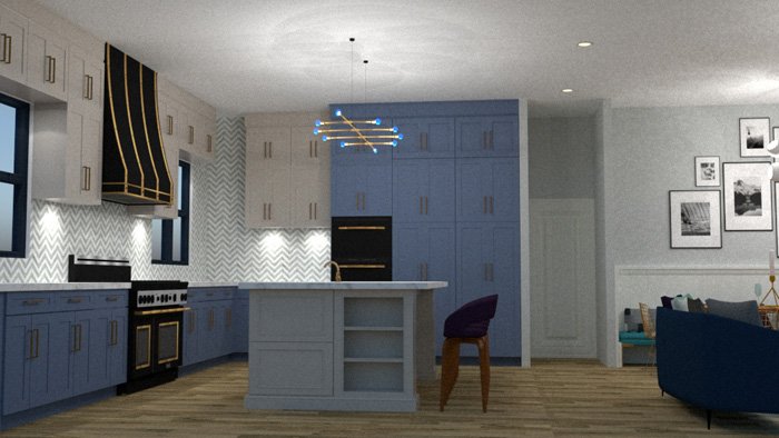 Open kitchen layout