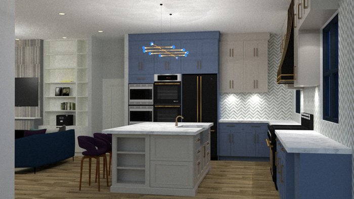 Open concept kitchen design