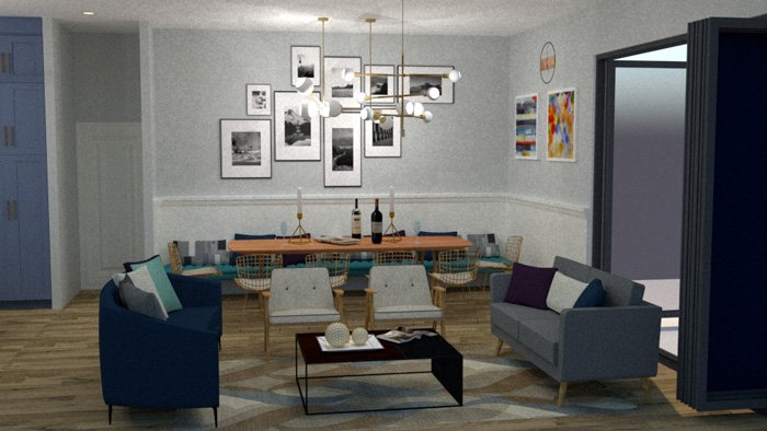 living room dining room open concept