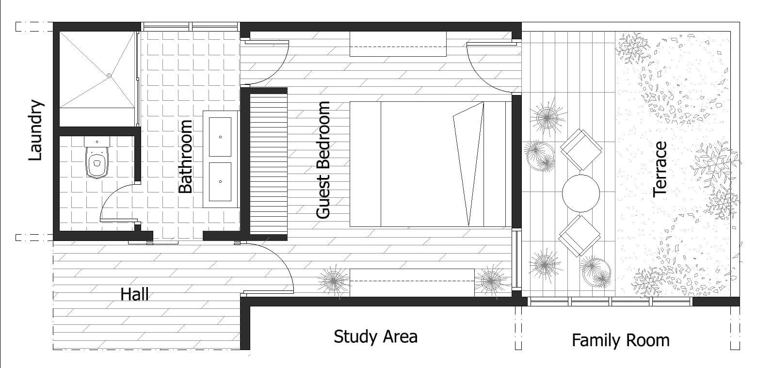 guest bedroom area blueprints