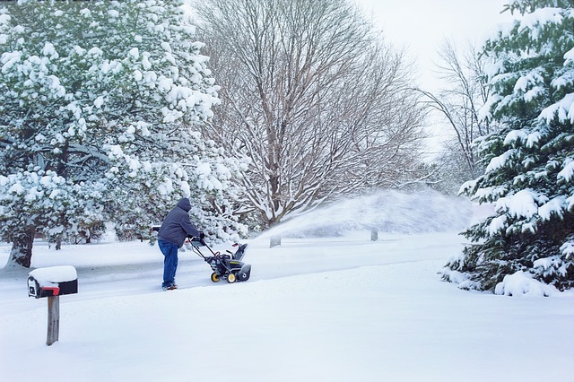 snowblower into driveway