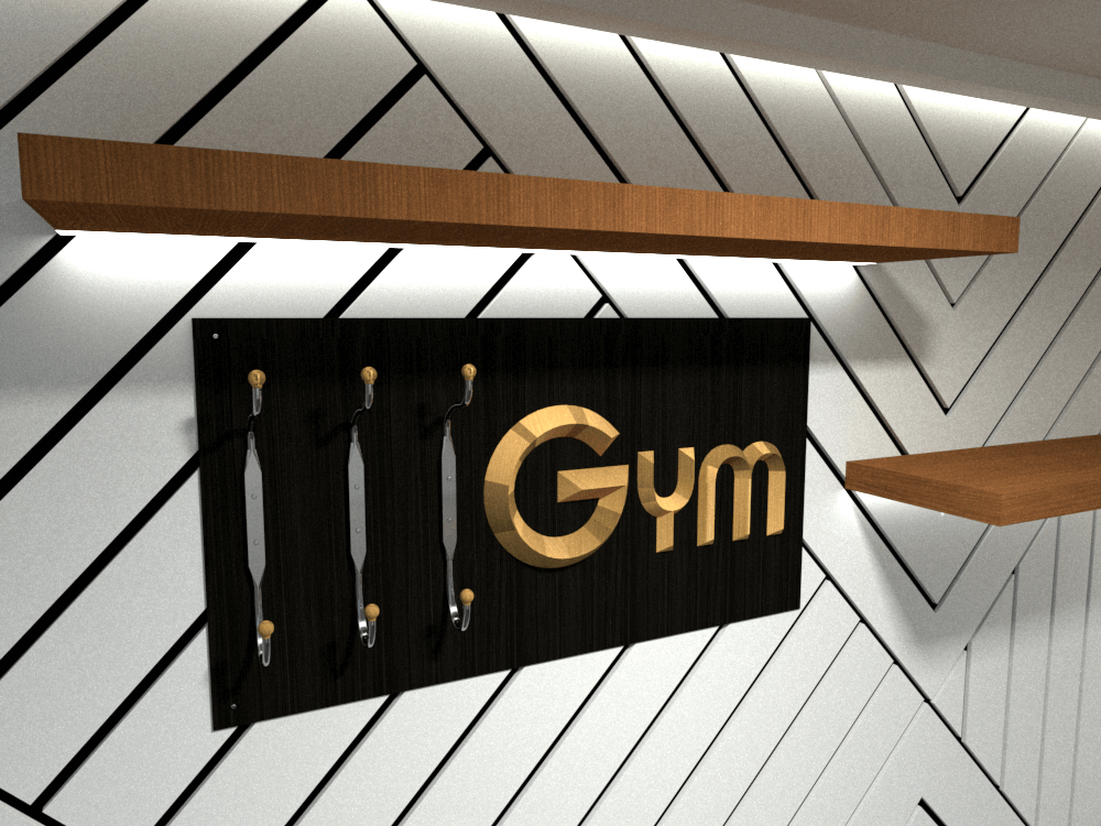 Gym sign for small home gym