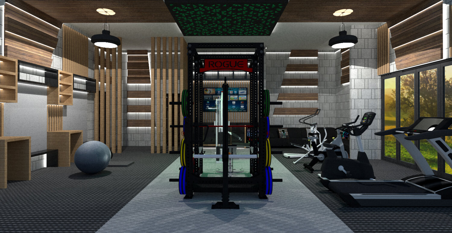 Big home gym space detail