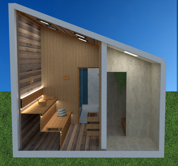 Cross-sectional view of the Sauna and sauna services