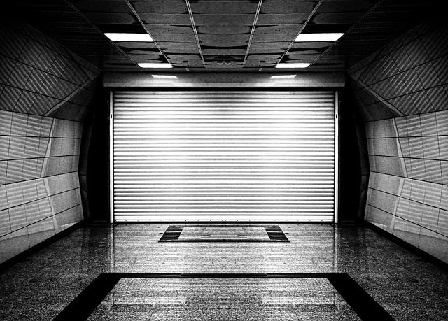 garage black and gray scale