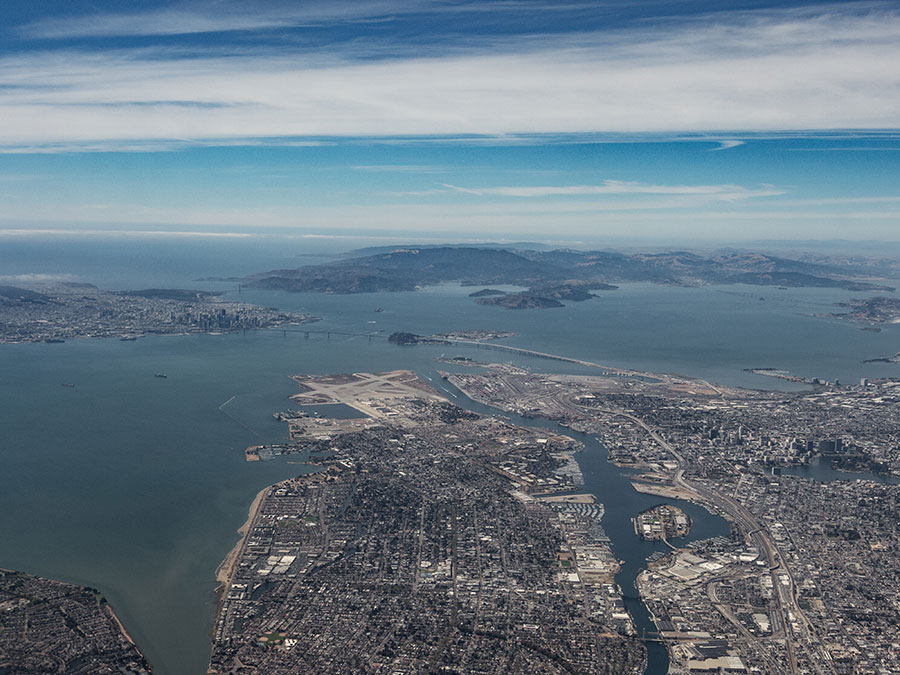 aerial view of oakland