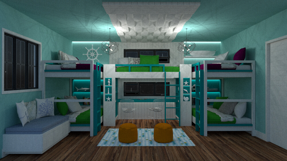 Full view of guest bedroom