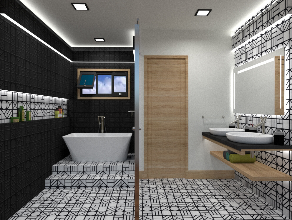full bathroom view