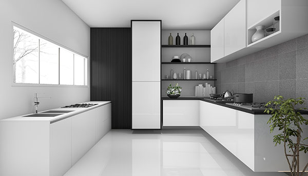 grayscale kitchen color