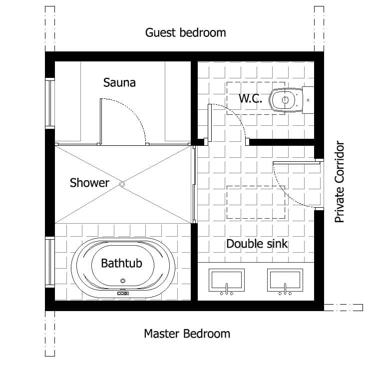 Family spa bathroom ideas and layout