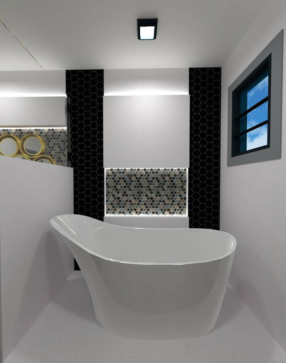 Family spa bathroom ideas with tub