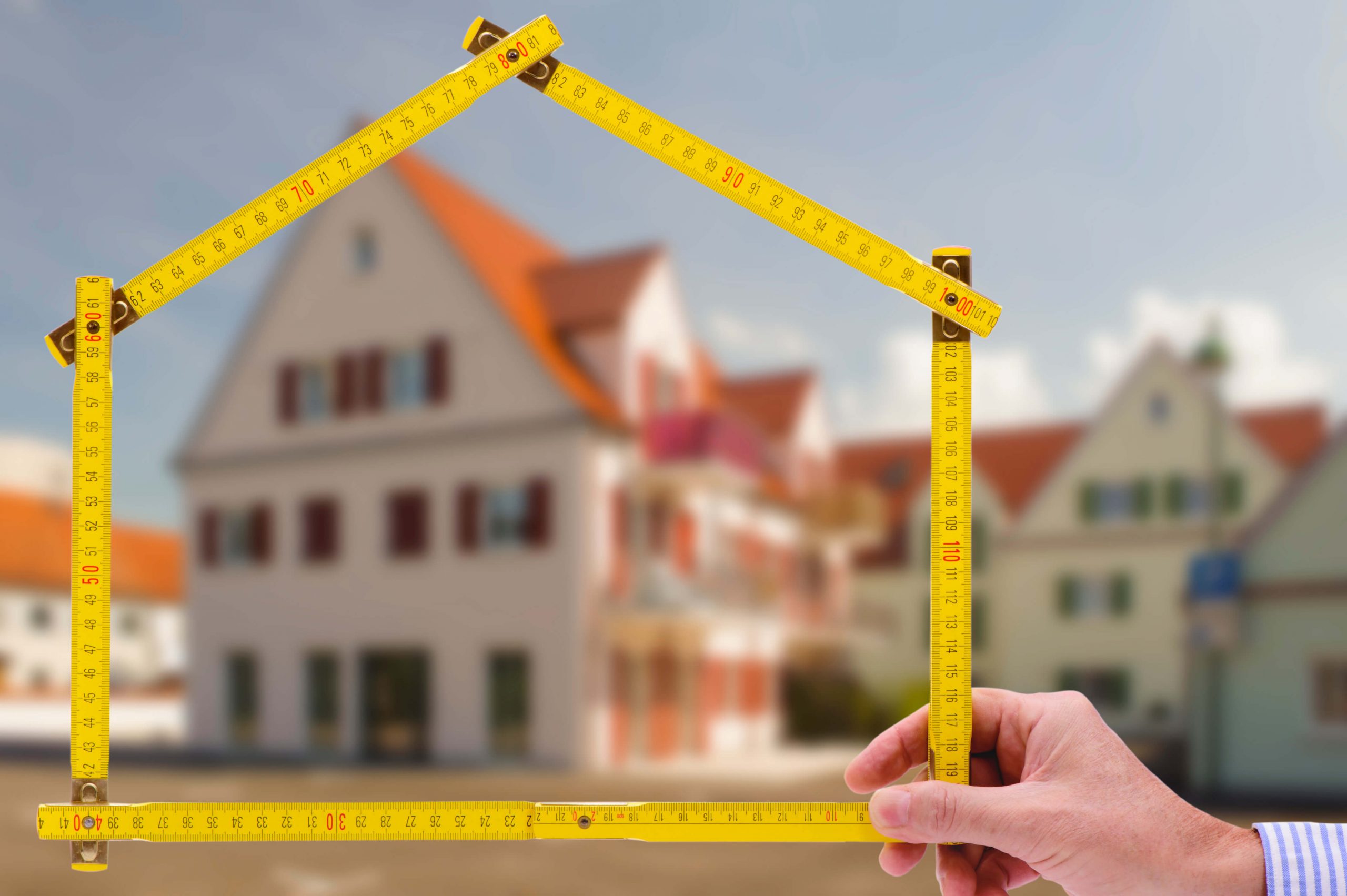 Residential home with folding ruler