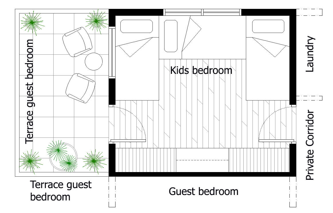 Kids bedroom layout