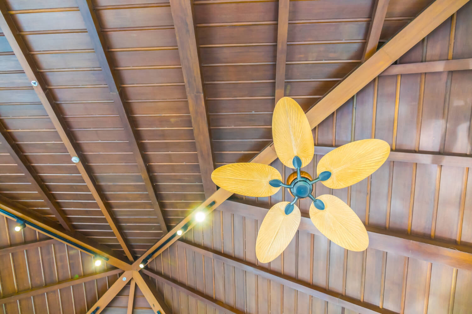 Yellow ceiling fan
