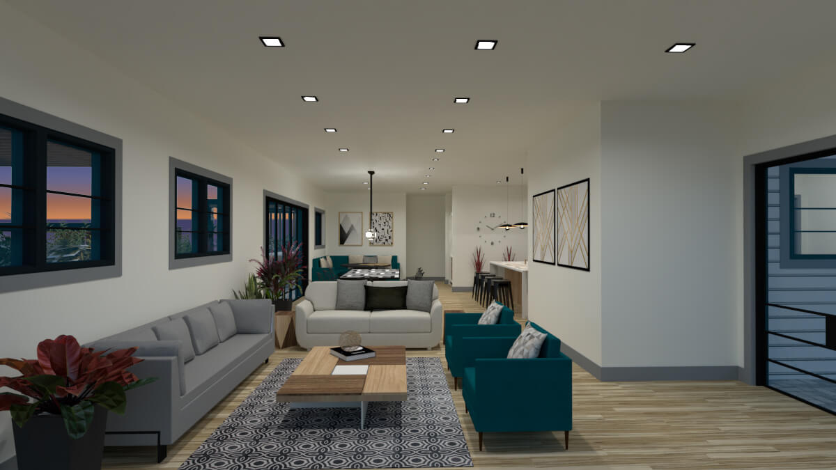 luxury living room Living room of the luxury home design