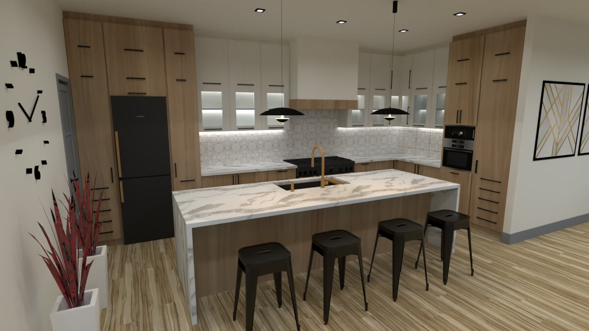 Luxury dining room kitchen details