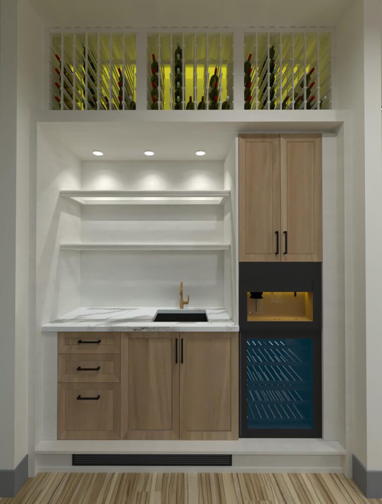 luxury kitchen area design Luxury cellar in the kitchen area home design